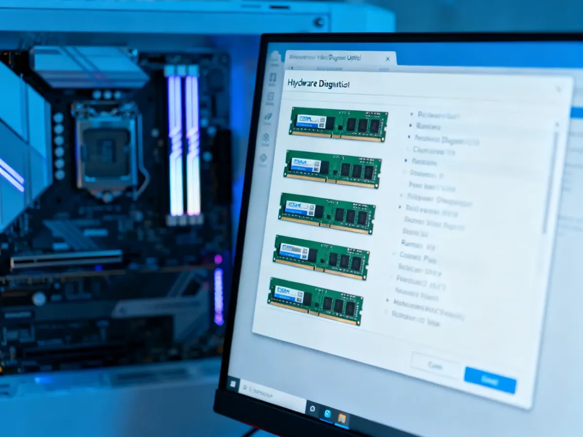 Analiza parametrów modułów RAM za pomocą programu diagnostycznego