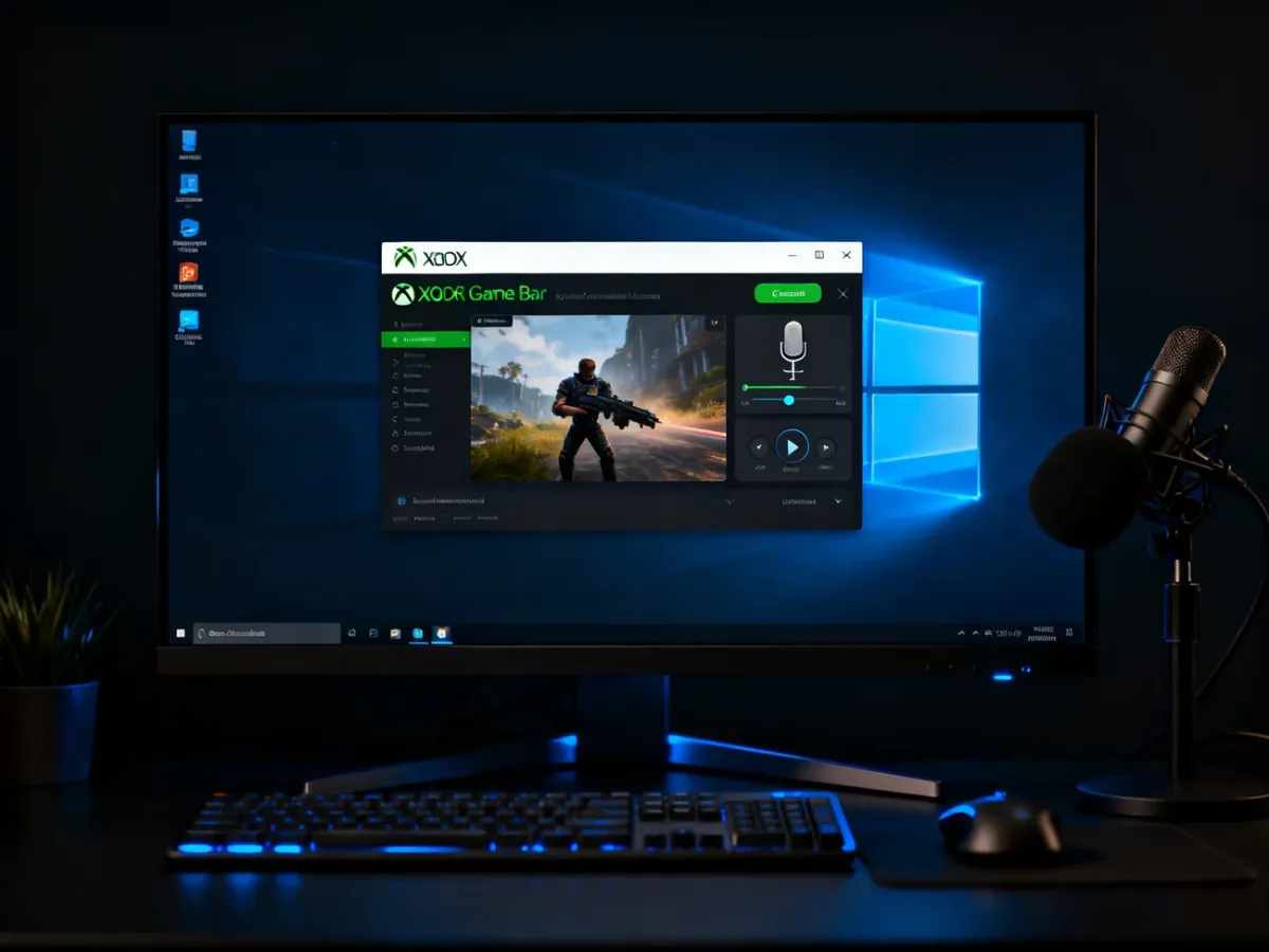 Xbox Game Bar z widżetem przechwytywania aktywnej aplikacji