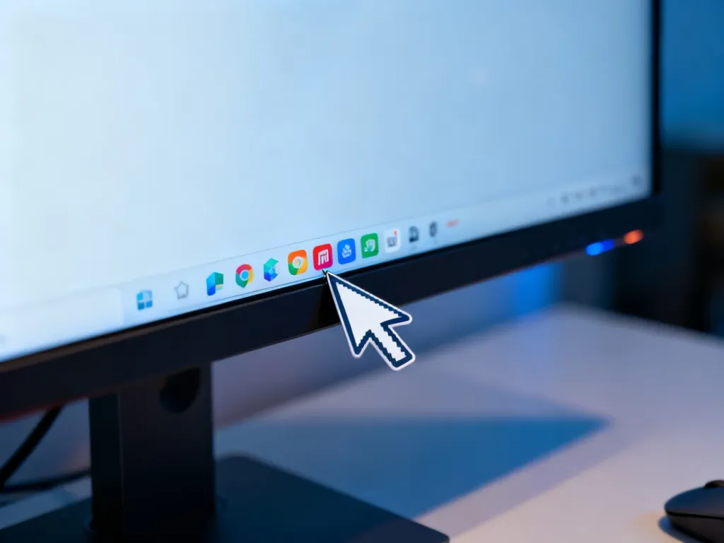 Kursor myszy najeżdżający na ikonę aplikacji w celu przypięcia jej do paska zadań systemu Windows.