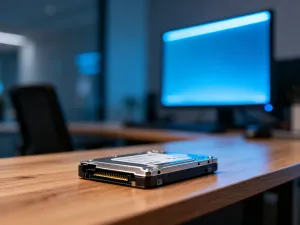 Świecąca ikona sieci cyfrowej unosząca się nad smartfonem, symbolizująca bezprzewodowe przesyłanie danych przez WiFi Direct.