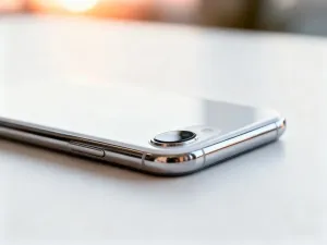 Minimalistyczne stanowisko pracy z laptopem, tabletem i smartfonem połączonymi cyfrowo, ilustrujące funkcję Multi Control.