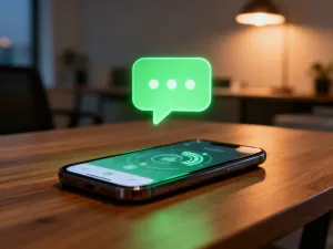 Nowoczesny router emitujący fale sygnału, symbolizujący szybką i wydajną łączność bezprzewodową w technologii WiFi 6.