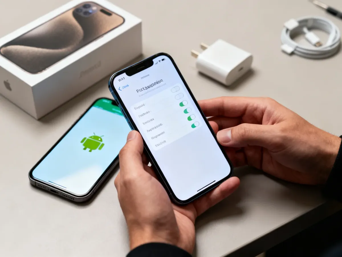 Porównanie używanego iPhone’a podczas sprawdzania obudowy, systemu i akcesoriów