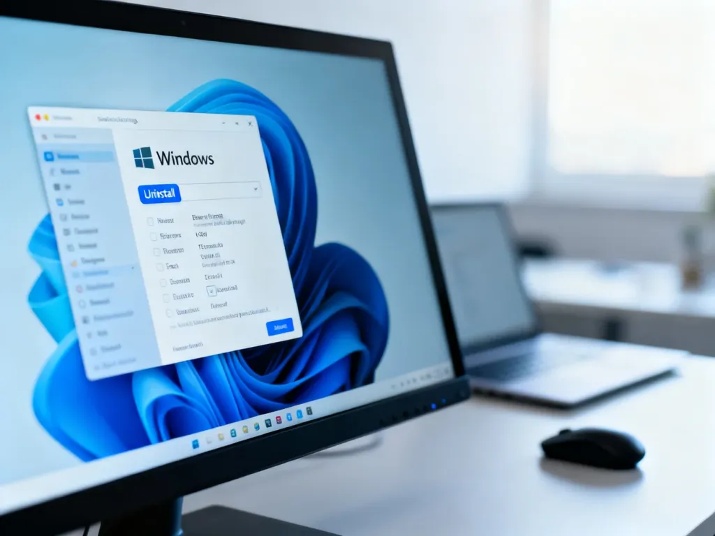 Ekran ustawień systemu Windows 11 z wyróżnionym przyciskiem odinstalowywania aplikacji.