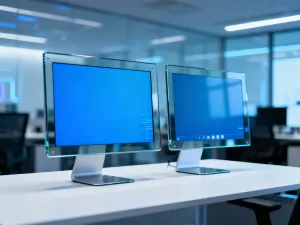 Nowoczesny głośnik Bluetooth na drewnianym stole w przytulnym salonie, idealnie prezentujący sprzęt audio w domowym wnętrzu.