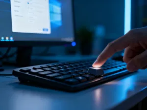 Ekran laptopa z otwartym interfejsem wideokonferencji Zoom, gotowy do rozpoczęcia wirtualnego spotkania.