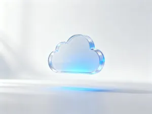 Nowoczesny serwer w centrum danych z podłączonym światłowodem, symbolizujący szybką łączność w technologii edge computing.