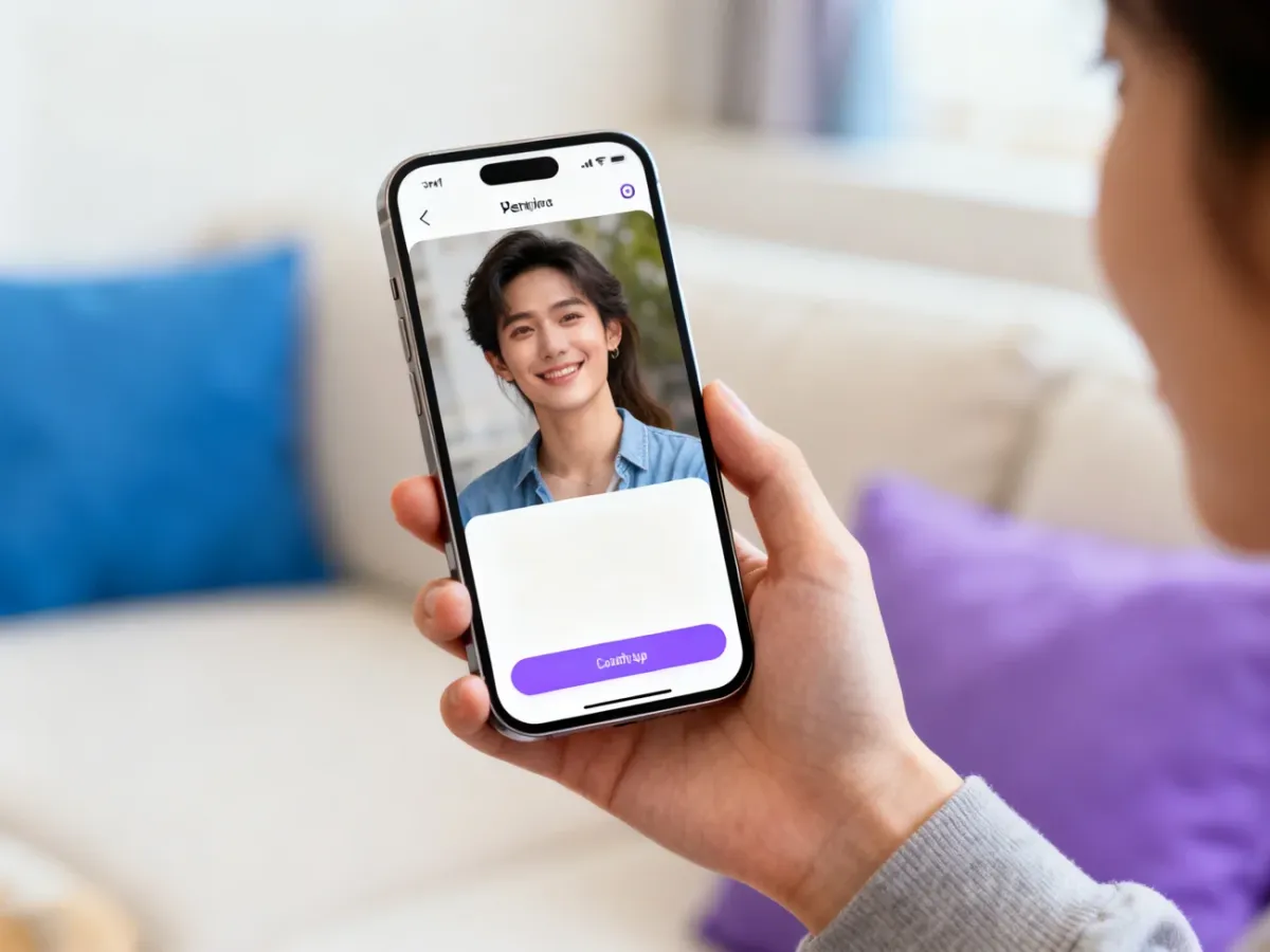 Smartfon z ekranem konfiguracji profilu randkowego w aplikacji mobilnej