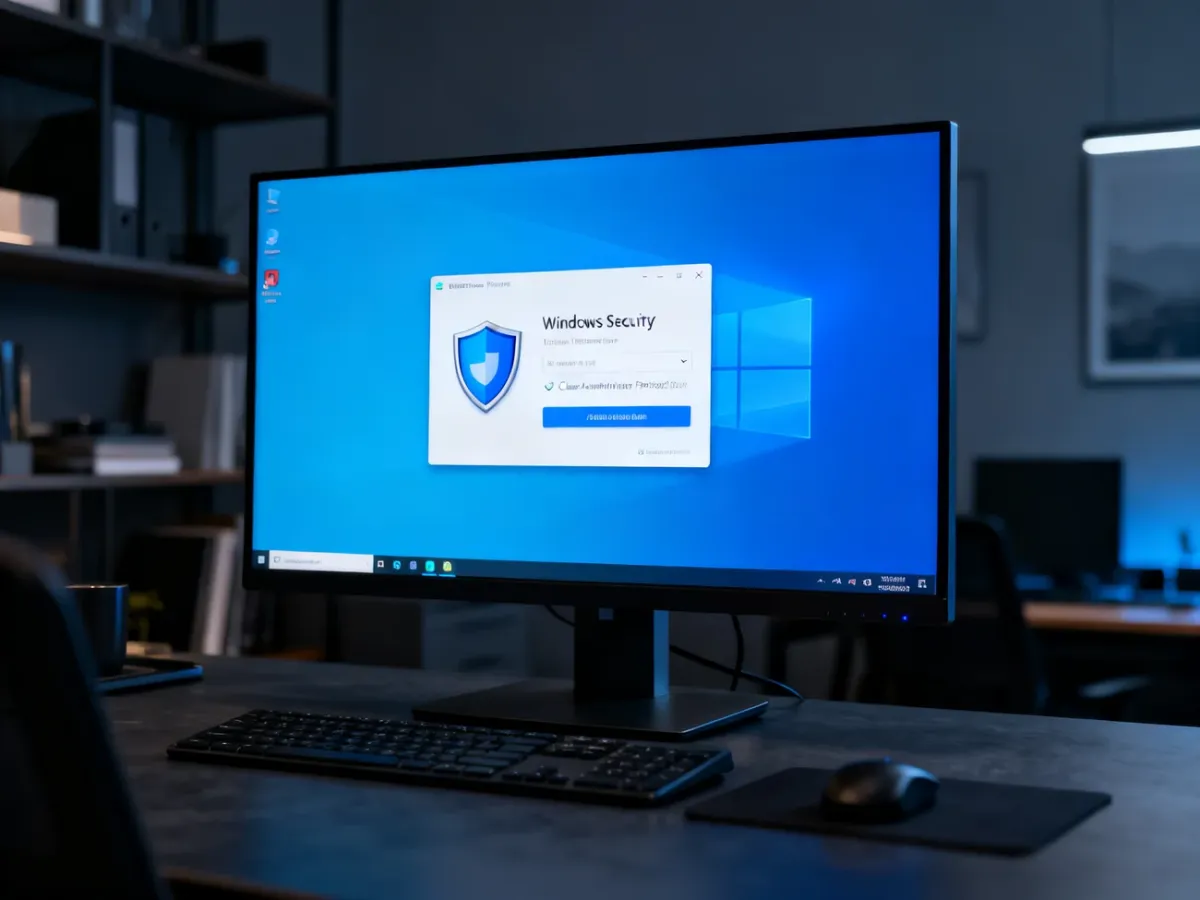 Ekran aplikacji Zabezpieczenia Windows pokazujący stan ochrony antywirusowej