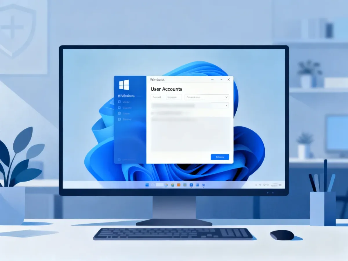 Ustawienia kont użytkowników w systemie Windows 11 na ekranie komputera