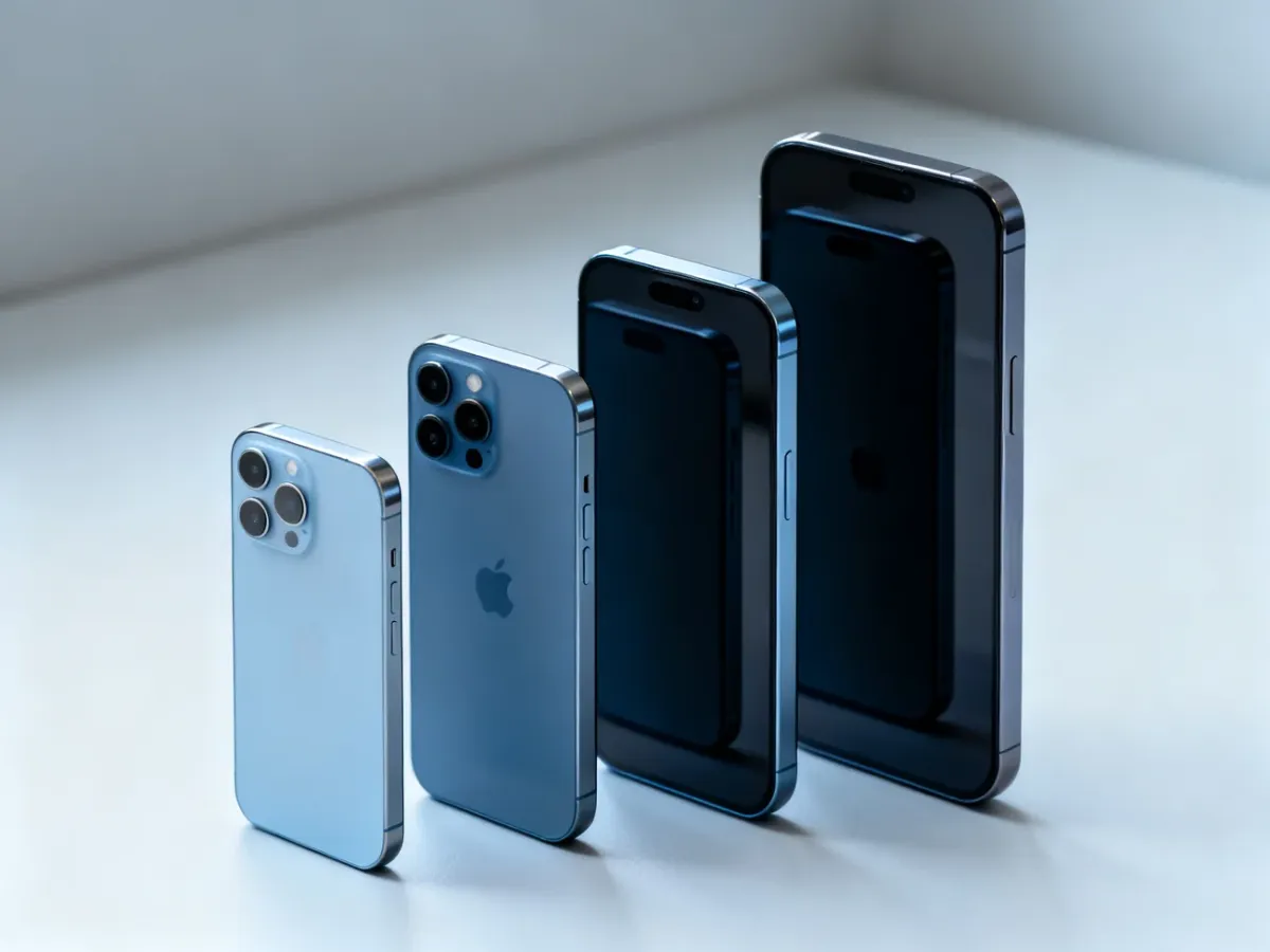 Porównanie czterech modeli iPhone’a o różnych pojemnościach baterii