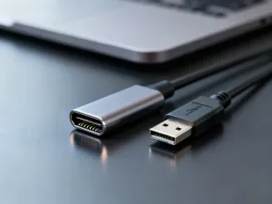 Nowoczesny laptop z klawiaturą i touchpadem w domowym biurze, gotowy do sprawdzenia ustawień łączności bezprzewodowej.