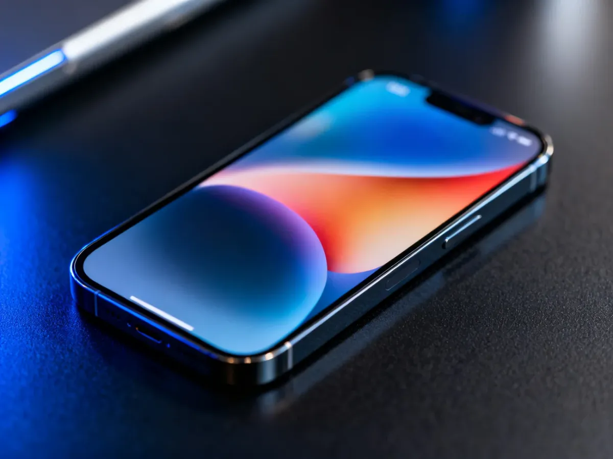 iPhone 13 Pro z ekranem OLED na ciemnym tle